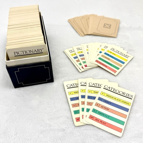 Vintage 1985 Pictionary Drawing Game First Edition 100% Complete & Unplayed (B) - Picture 3 of 10